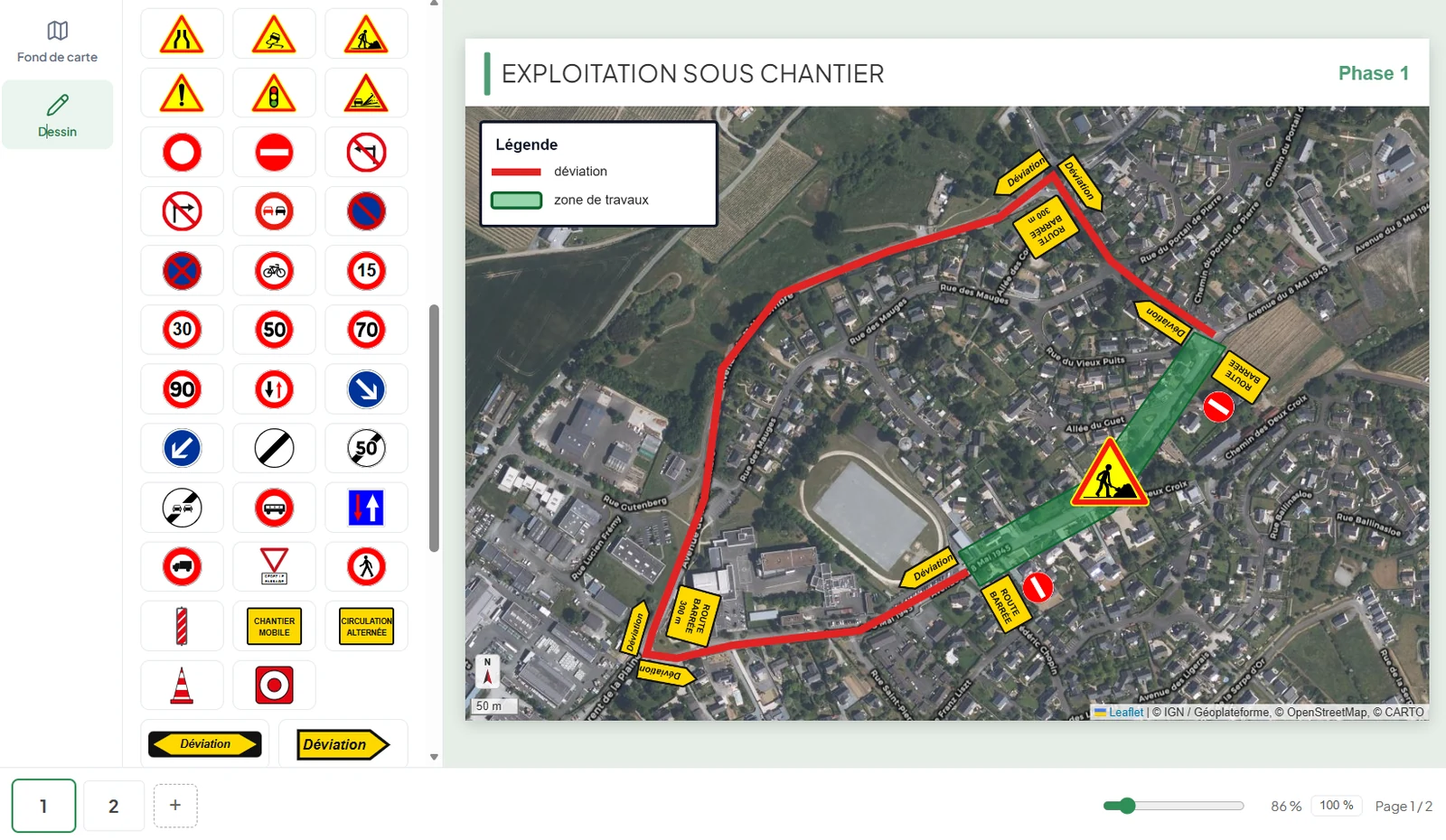 Bibliothèque de panneaux de signalisation dans Easy-DESC